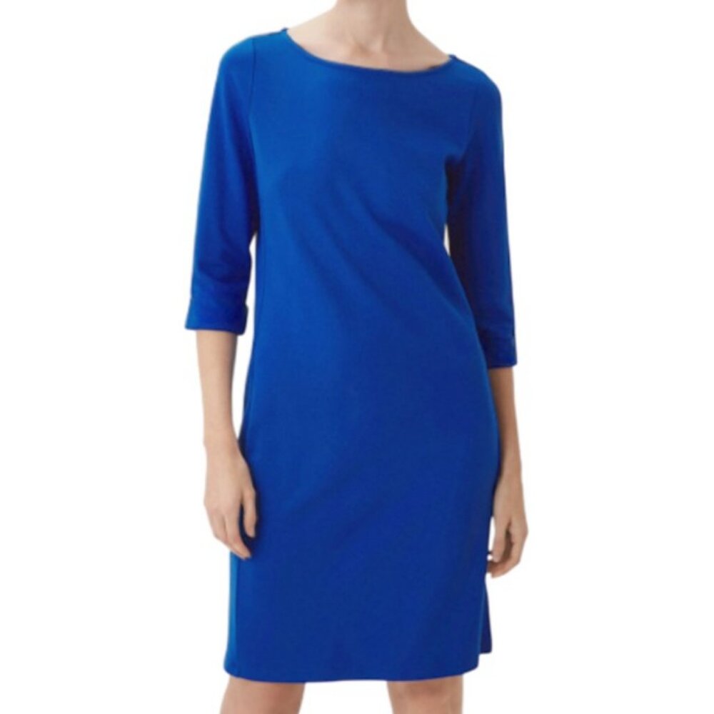 Soyaconcept blue three-quarter sleeves midi dress size L
